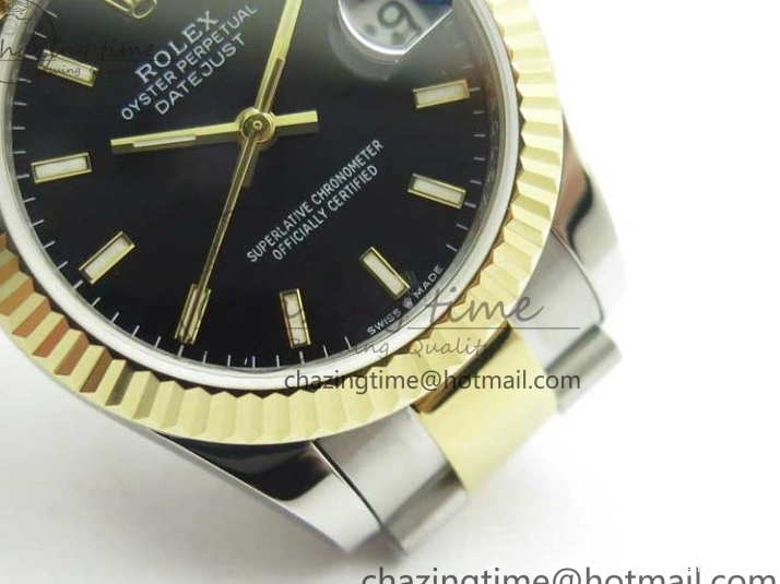 Best AAA Replica Sites Sticks YG BP Edition Black WaterResistant Bracelet Datejust on 278273 2718 SS Best Markers Dial Maker YG 31mm SS Oyster 0112